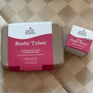 Earth Mama Nipple Butter and Breastfeeding soothing packs NWT